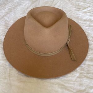 Lack of Color Zulu Wool Felt Fedora Hat Tan Medium 57cm